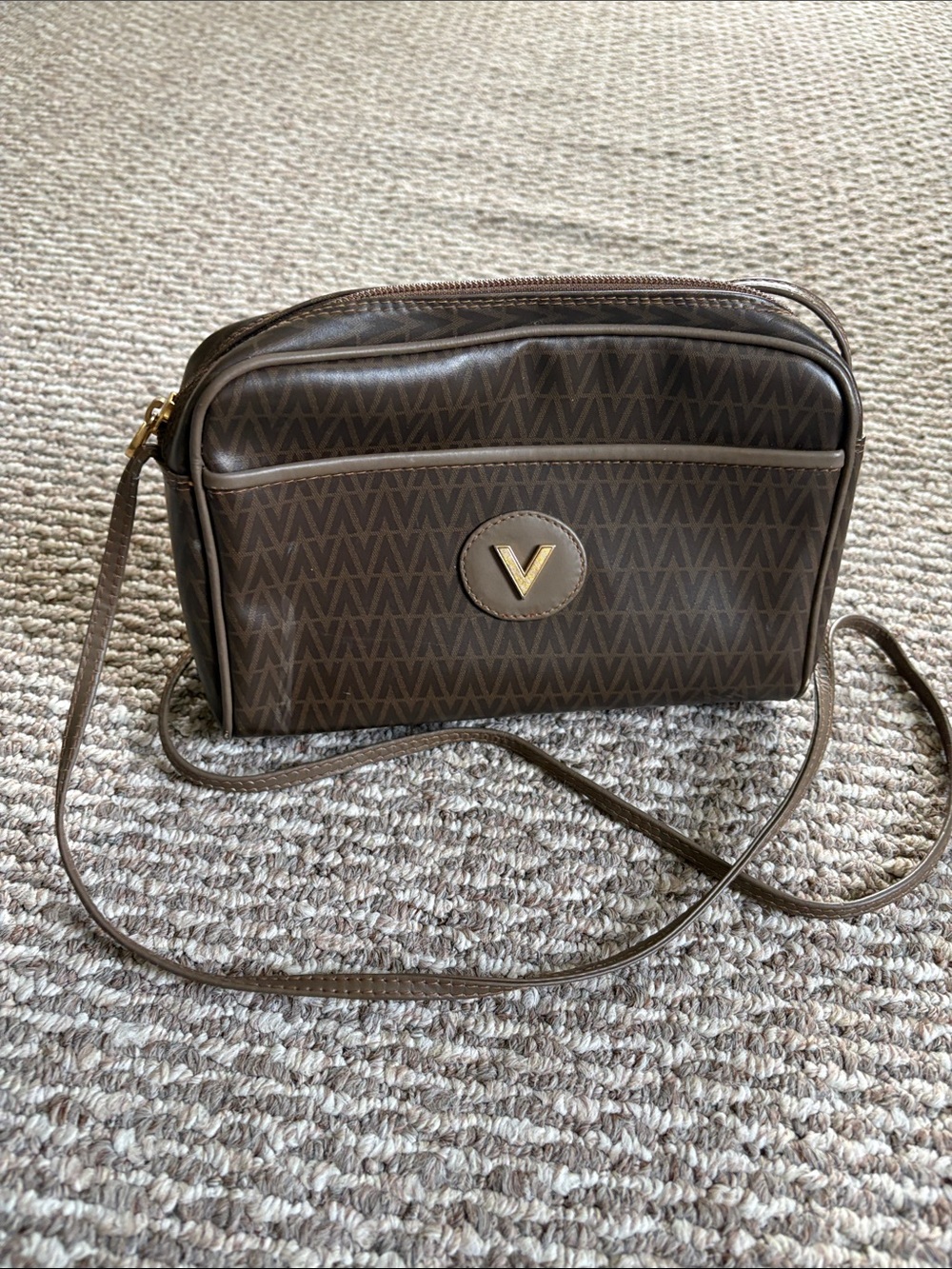 Vintage Mario Valentino V-Logo Crossbody Bag